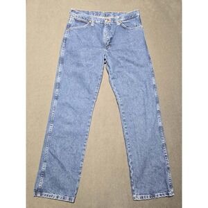 Wrangler Mens 1013MWZ Jeans Regular Fit Denim Blue Size 33x32 Classic USA Cowboy